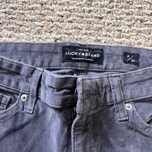 Lucky Brand Grey Corduroy Skinny Jeans